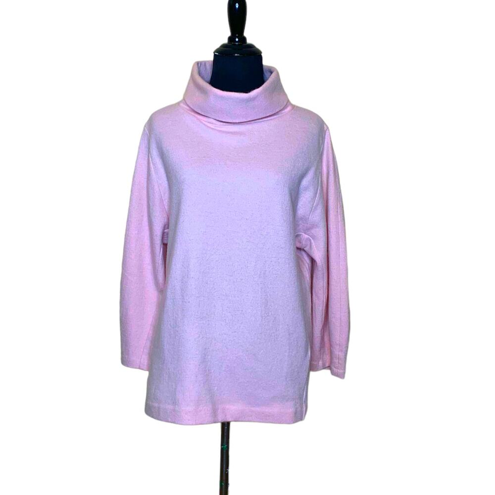 COS soft pink wool cotton blend turtle neck oversize sweater size XS